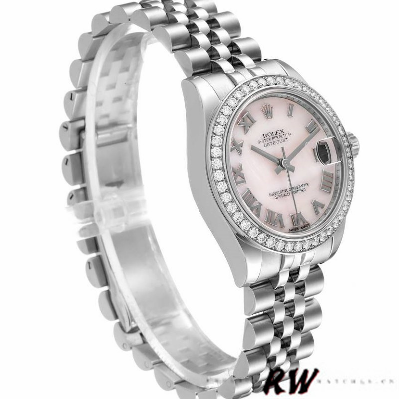 Rolex Datejust 178384 Pink Mother of Pearl Dial 31MM Lady Replica Watch - QualitySwissReplica