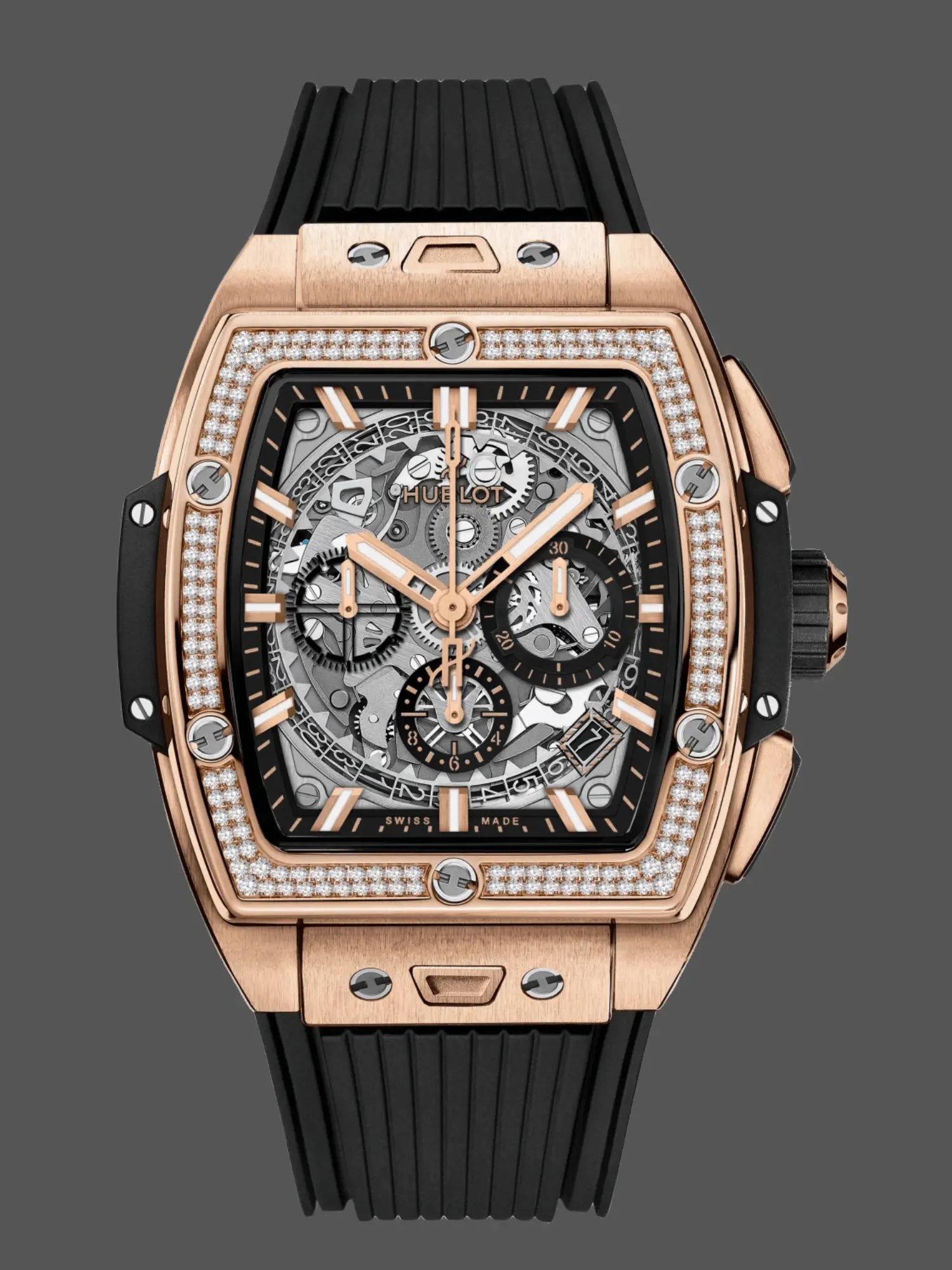 Hublot Spirit of Big Bang King Gold Diamonds 42 mm 642.OX.0180.RX.1104 - QualitySwissReplica