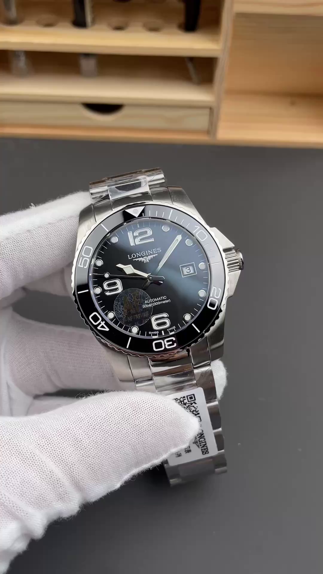 Replica Longines L3.781.4.56.6 HydroConquest Black Bezel Automatic Steel - QualitySwissReplica