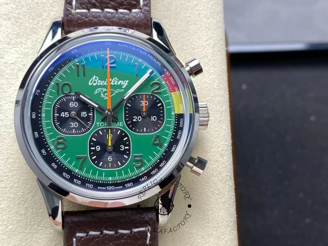 Breitling Top Time B01 Ford Mustang Automatic Replica AB01762A1L1X1 Arabic Markers - QualitySwissReplica
