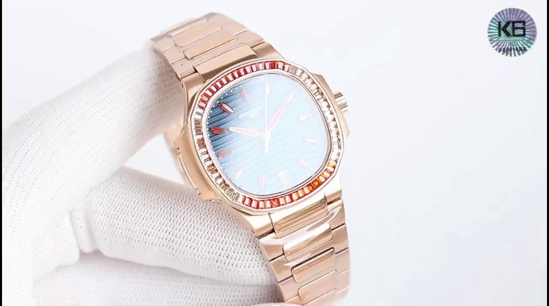 Patek Philippe Nautilus Ladies Rose Gold Blue Dial 7118 35.2mm - QualitySwissReplica