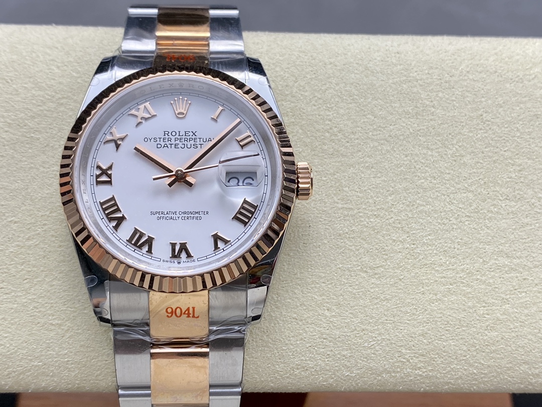 Rolex Datejust 36 Oystersteel and Everose Gold m126231 0016 - QualitySwissReplica