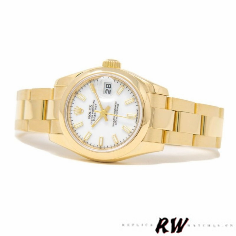 Rolex Datejust 179168 Smooth Domed White Index Dial 26MM Lady Replica Watch - QualitySwissReplica
