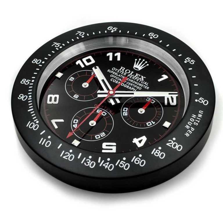 Rolex Daytona Black & Red Wall Clock - QualitySwissReplica