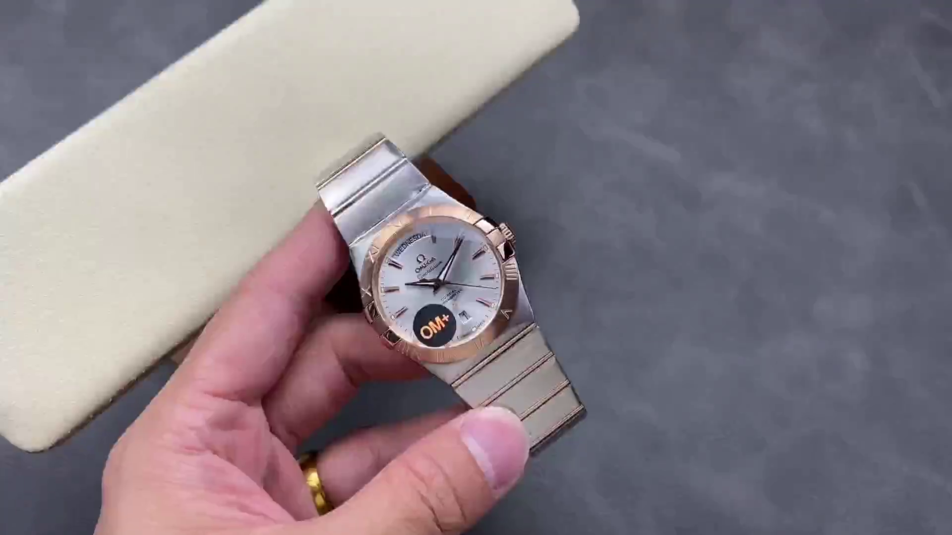 Omega Constellation Replica 123.20.38.22.02.001 Rose Gold Men's Luxury Watch - QualitySwissReplica
