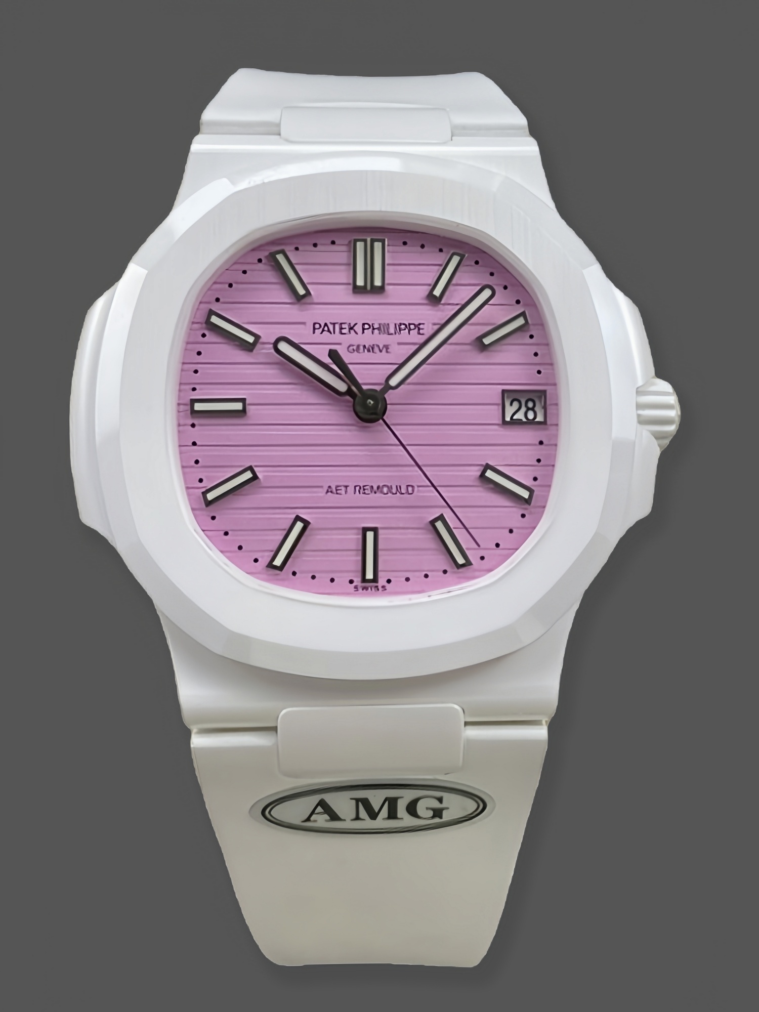 Patek Philippe Nautilus Pink Dial 5711 40MM Watch - QualitySwissReplica