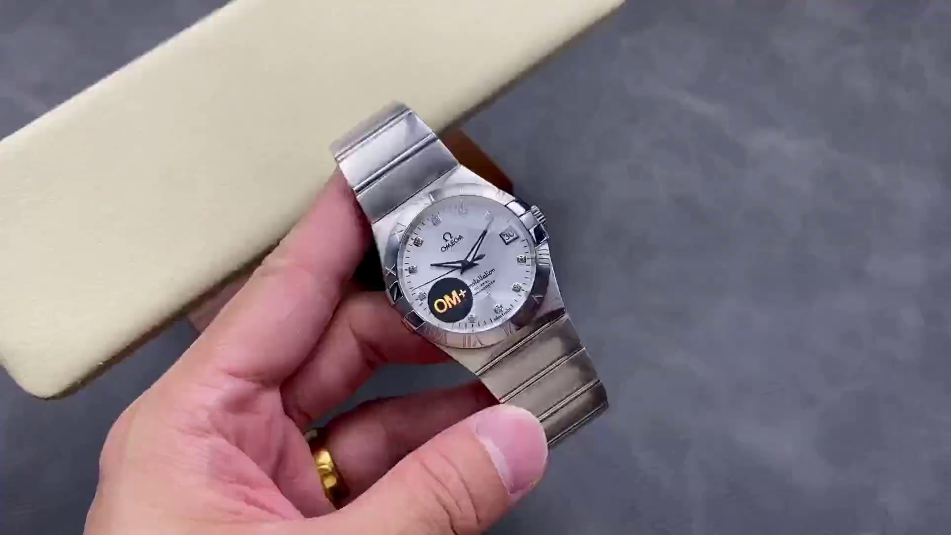 Omega Constellation Chronometer Silver Diamond Dial 123.10.38.21.52.001 Replica - QualitySwissReplica