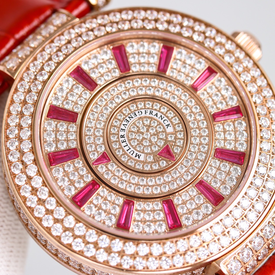 Franck Muller Double Mystery Ruby Diamond DM 42 D 2R CD Master of Complications Rose Gold - QualitySwissReplica