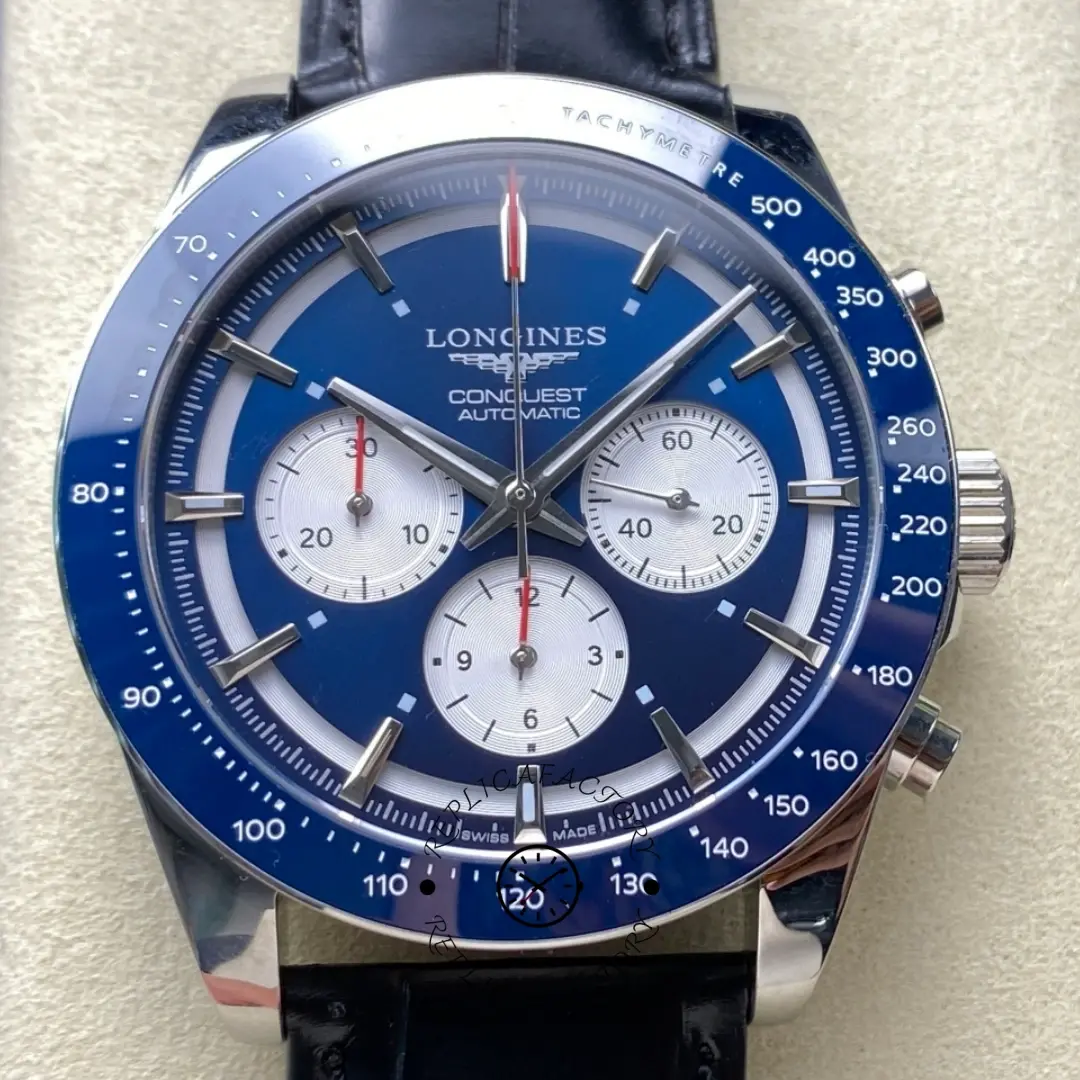 Longines L3.835.4.91.2 Conquest Replica Blue Dial Men's Watch - QualitySwissReplica