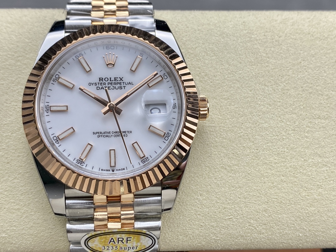 Rolex Datejust Steel & Everose Gold White Dial M126231 0017 - QualitySwissReplica