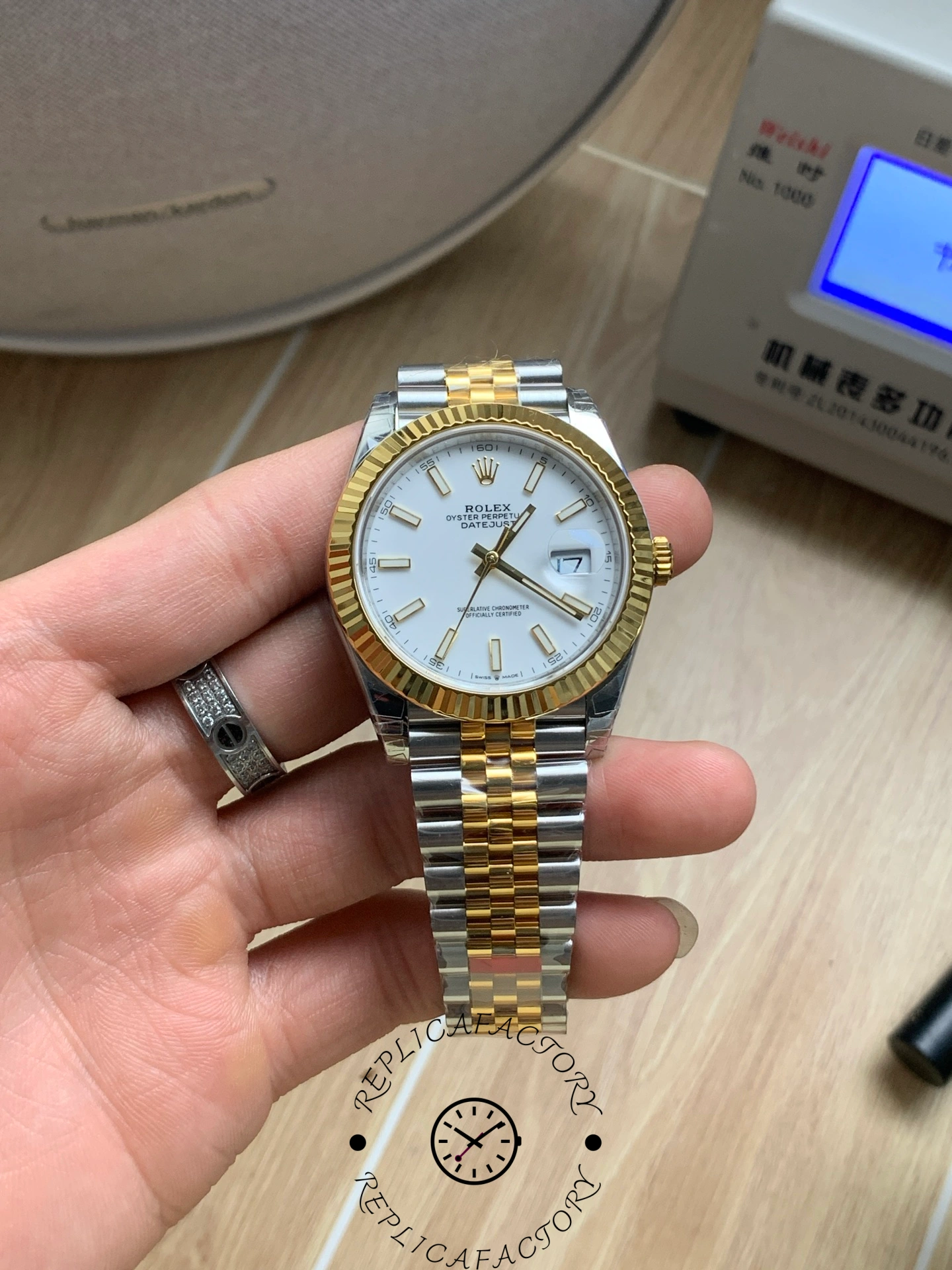 Rolex Datejust 126333 0016 White Index Jubilee 41mm Two Tone Steel - QualitySwissReplica