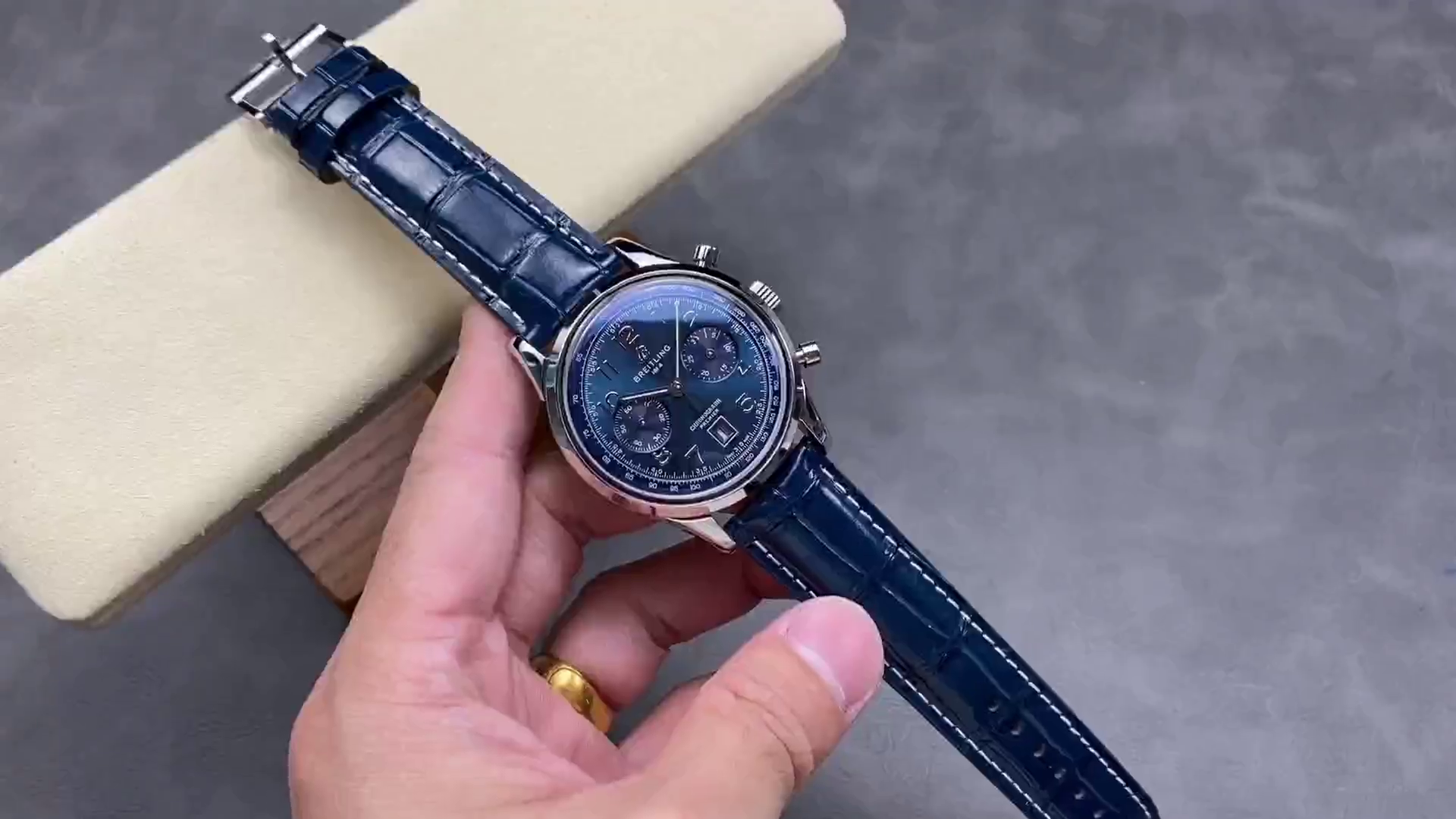 Breitling Premier B01 Chronograph Blue Dial AB0145171C1P2 Replica - QualitySwissReplica