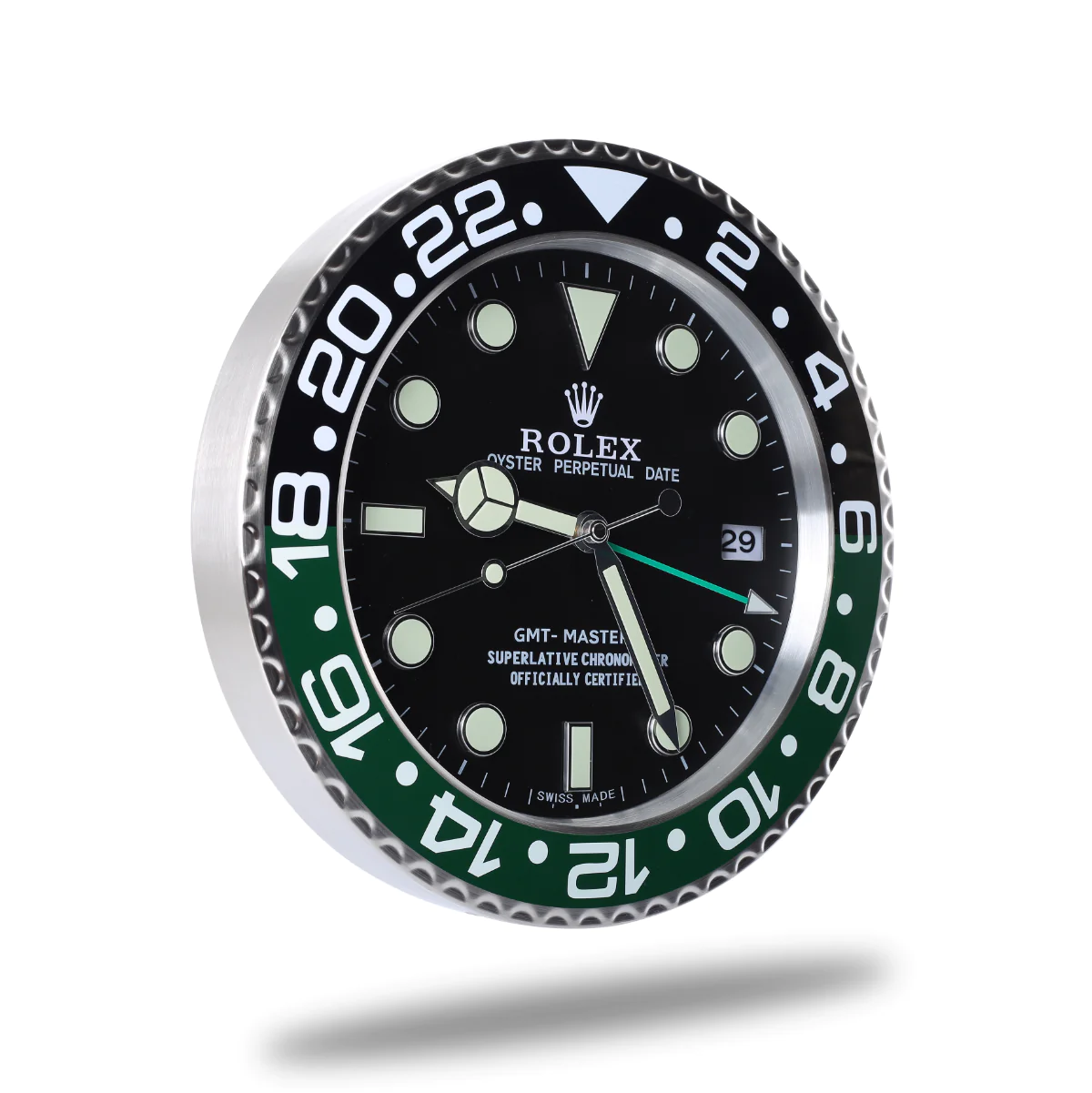Rolex GMT Master Black & Green Wall Clock - QualitySwissReplica