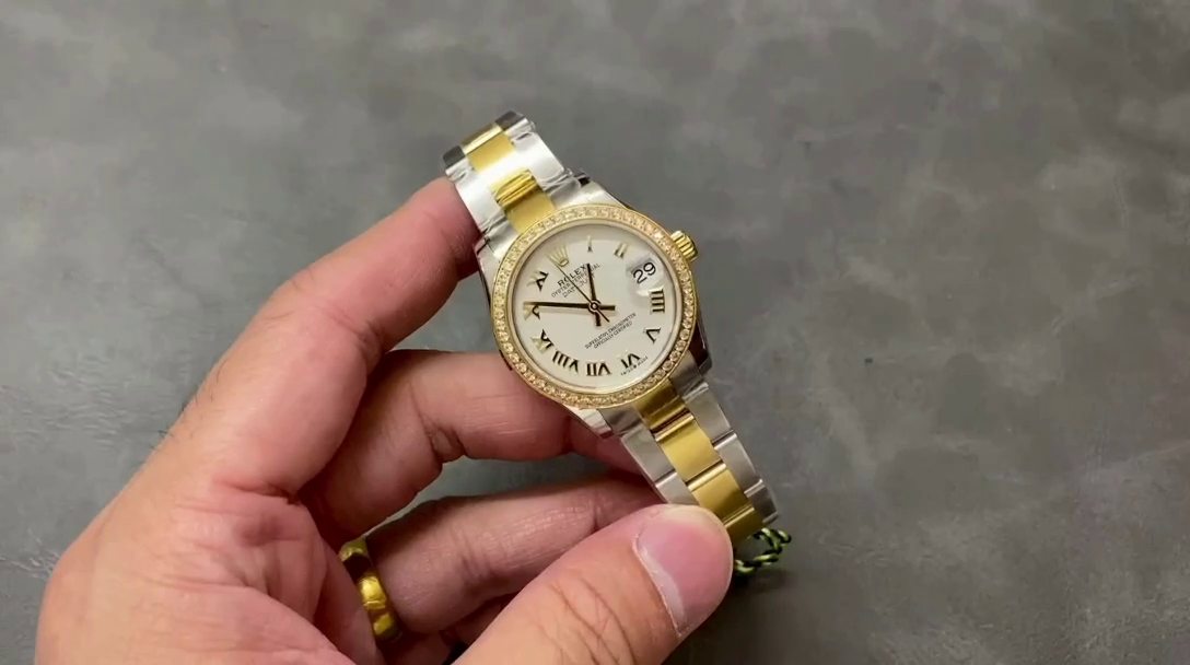 Rolex Datejust 31mm Stainless Steel and Yellow Gold 278383rbr 0001 White Roman Oyster - QualitySwissReplica