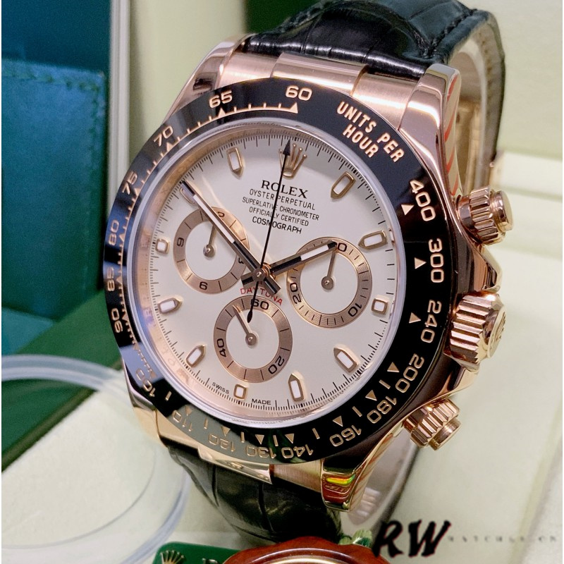 Rolex Cosmograph Daytona 116515 Ivory Dial 40mm Mens Replica Watch - QualitySwissReplica