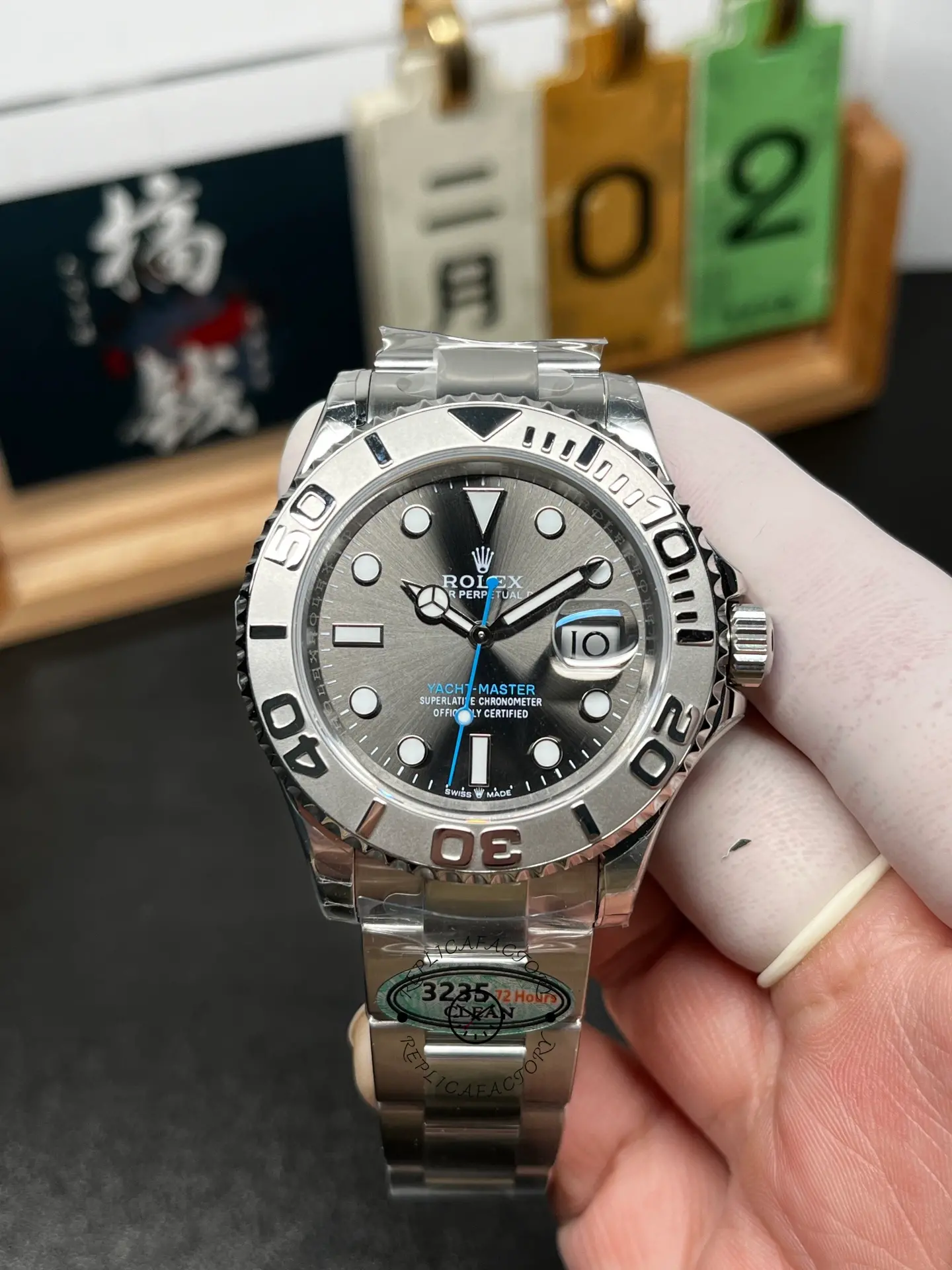 Rolex Yacht-Master 116622 Stainless Steel Grey Dial 40mm Mens Replica Watch - QualitySwissReplica