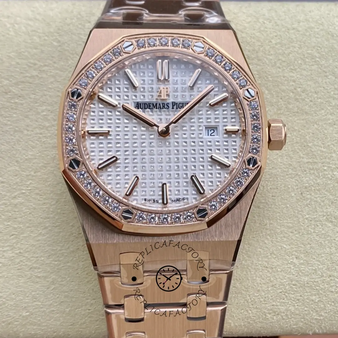 AP Royal Oak Quartz 67651OR.ZZ.1261OR.01 33 Diamond-Set 1:1 Clone - QualitySwissReplica
