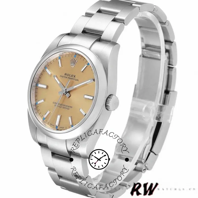 Rolex Oyster Perpetual 114200 White Grape Index Dial 34mm Unisex Replica watch - QualitySwissReplica