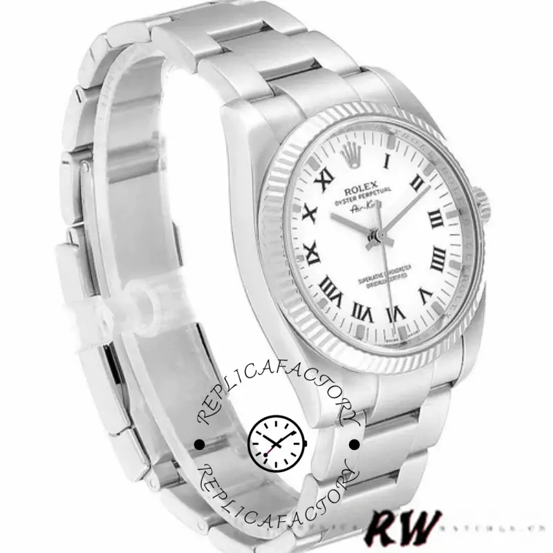 Rolex Oyster Perpetual Air-King 114234 White Dial 34mm Unisex Replica Watch - QualitySwissReplica