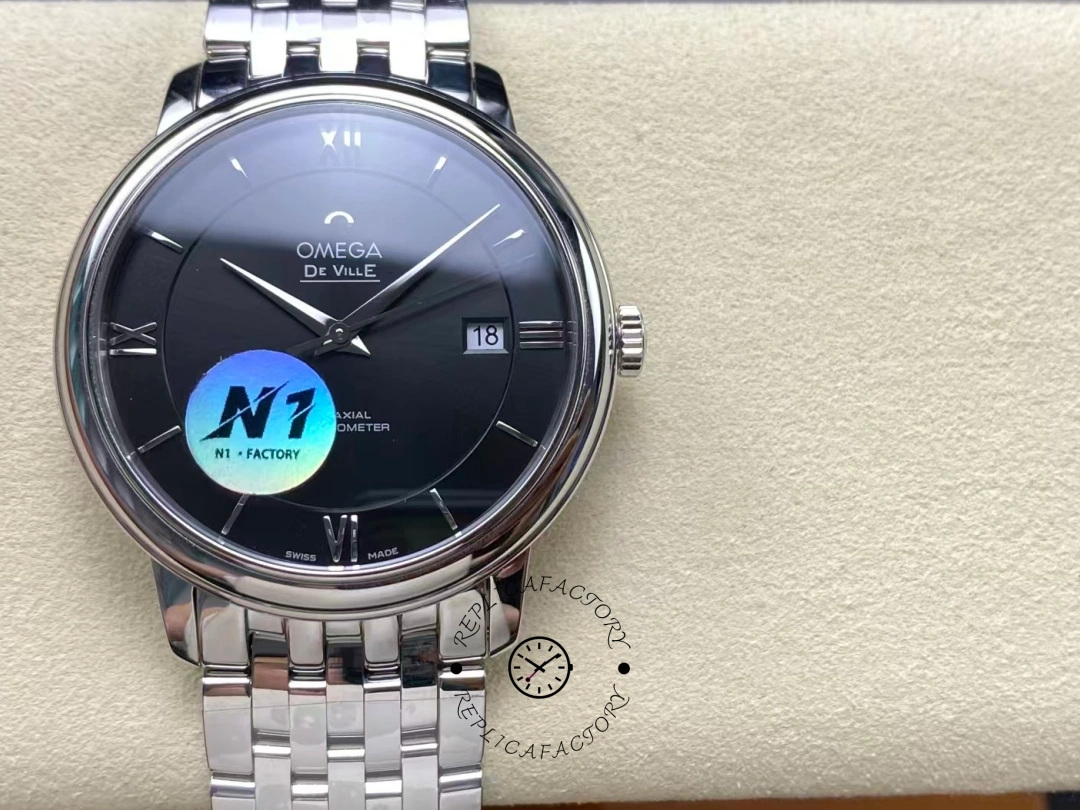 Omega De Ville Prestige 39.5mm Black Dial 424.10.40.20.01.001 Replica - QualitySwissReplica
