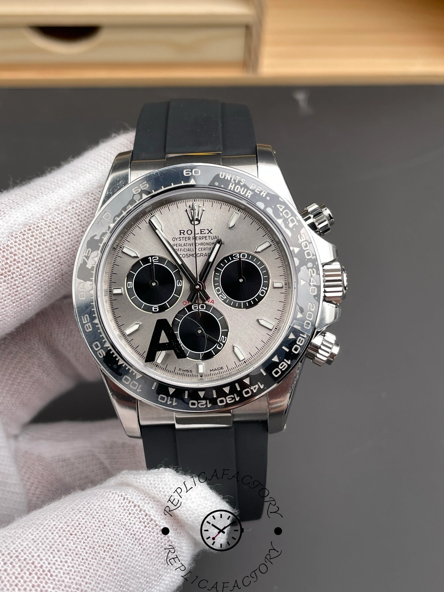 Rolex Daytona 126519LN 0006 40mm Silver Ghost Dial White Gold Oysterflex - QualitySwissReplica