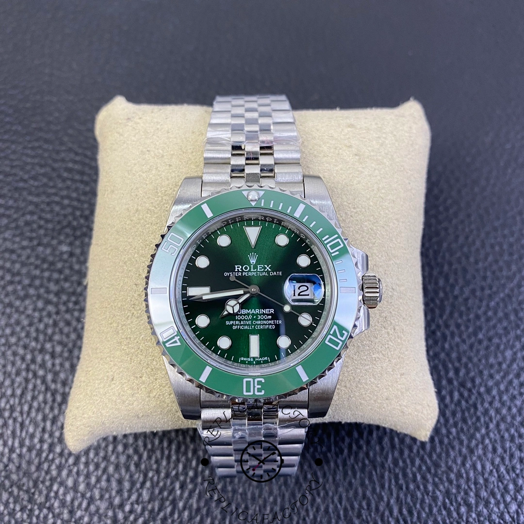 Rolex Submariner 116610LV Jubilee Bracelet 40mm Green Dial Men's Diver - QualitySwissReplica