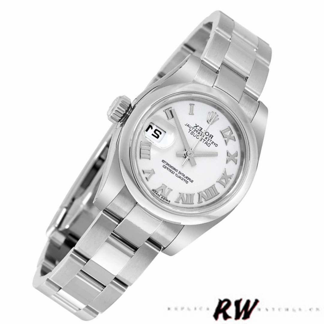 Rolex Datejust 179160 Oyster Bracelet White Roman Dial 26MM Lady Replica Watch - QualitySwissReplica