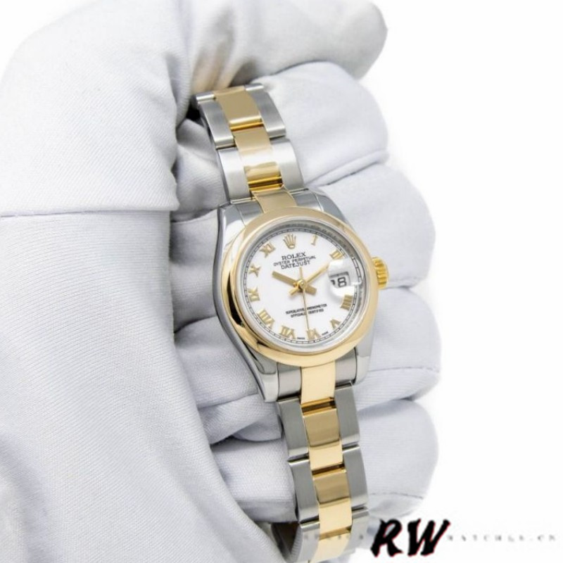 Rolex Datejust 179163 White Roman Numeral Dial 26MM Lady Replica Watch - QualitySwissReplica