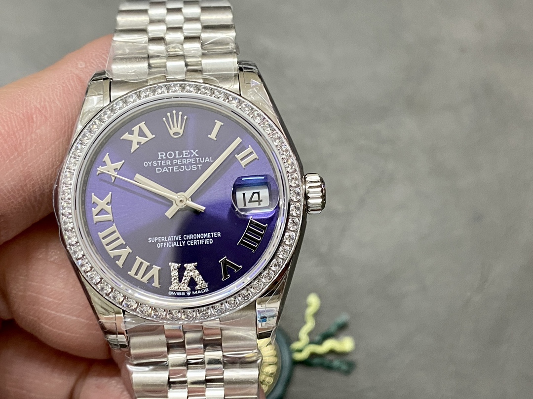 Rolex Datejust 31mm Stainless Steel 278384RBR 0030 Aubergine VI Jubilee Women's Watch - QualitySwissReplica