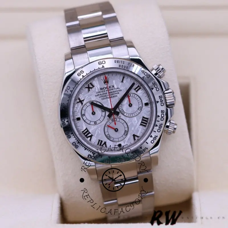 Rolex Cosmograph Daytona 116509 Meteorite Grey Roman Dial 40MM Mens Replica Watch - QualitySwissReplica