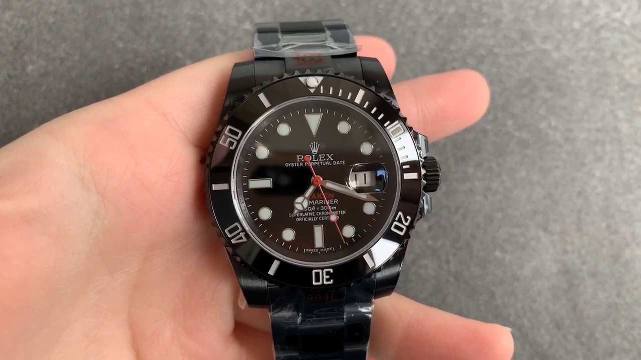 Rolex Submariner Blaken Black PVD/DLC Coated Stainless Steel 40mm 116610LN - QualitySwissReplica