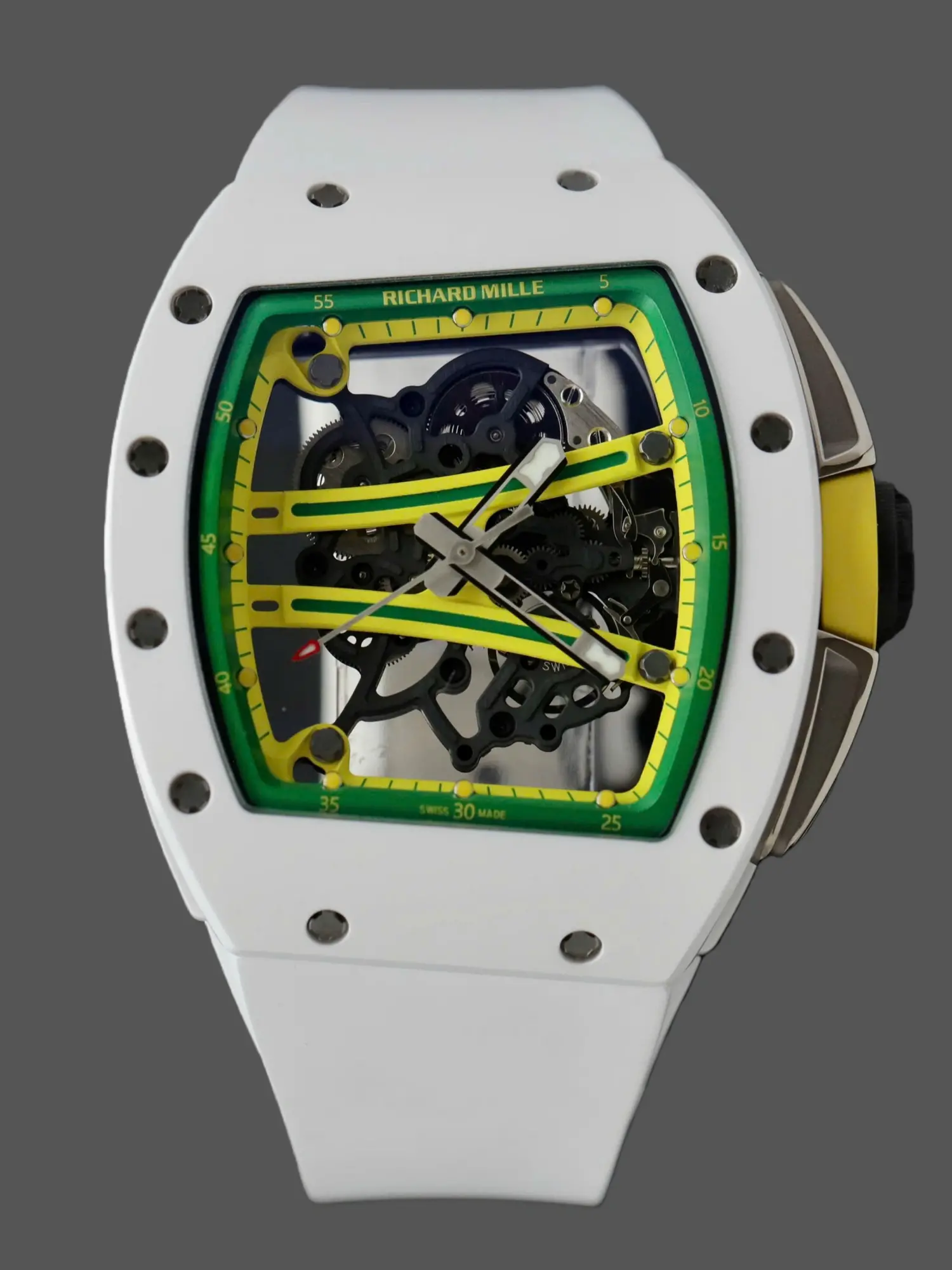 1:1 Clone Richard Mille RM61 01 White Ceramic - QualitySwissReplica