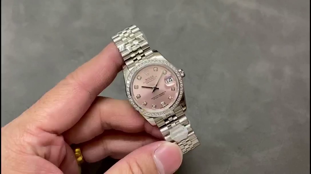 Rolex Datejust Steel White Gold Pink Dial m279384rbr 0003 28mm Lady Replica Watch - QualitySwissReplica
