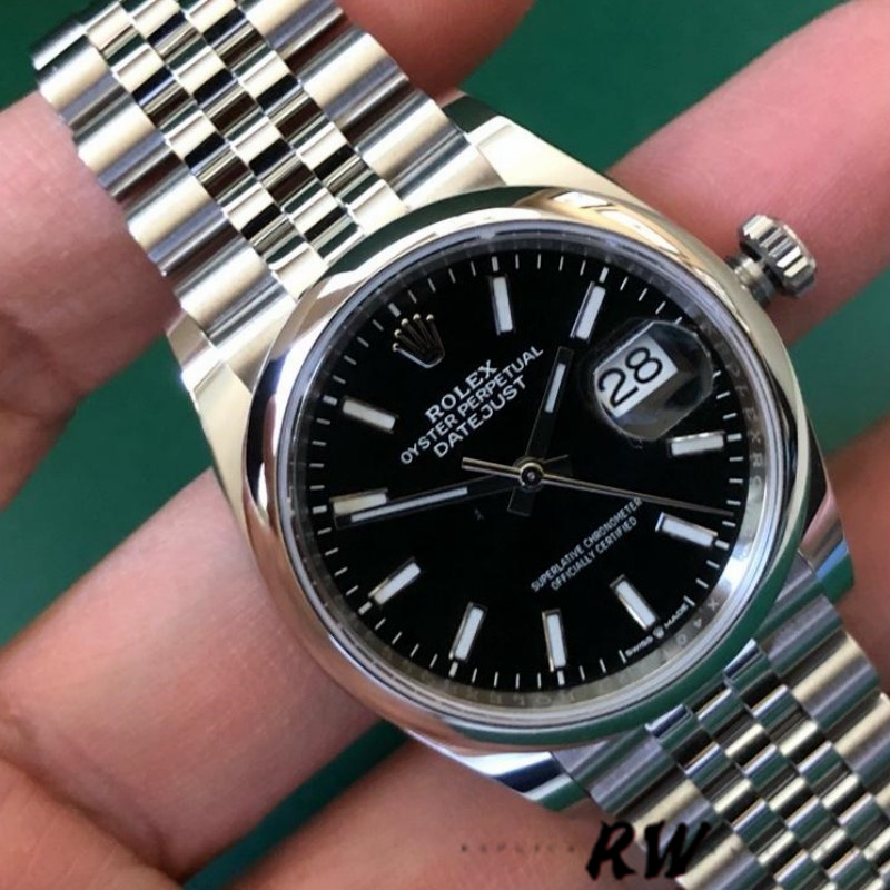 Rolex Datejust 126200 Black Index Dial Stainless Steel 36MM Unisex Replica Watch - QualitySwissReplica