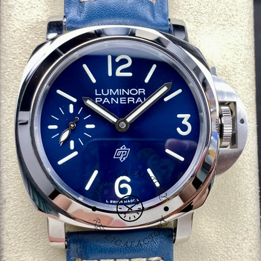 Replica Panerai PAM01085 Luminor Marina Replica Blue Dial 44MM OP Logo - QualitySwissReplica