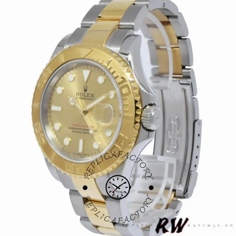 Rolex Yachtmaster 16623 Steel Yellow Gold Champagne Dial 40MM Mens Replica Watch - QualitySwissReplica
