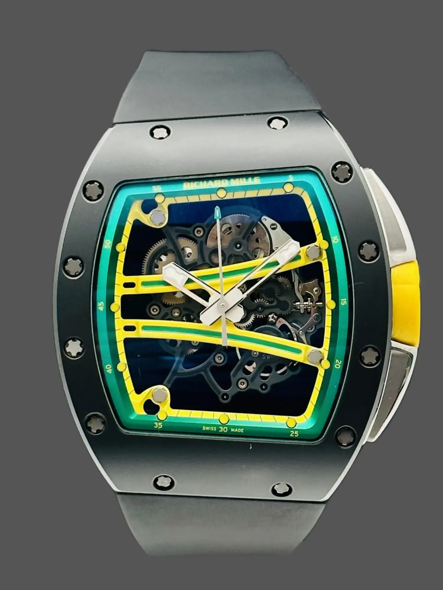 1:1 Clone Richard Mille RM 061 01 Carbon Skeletonized - QualitySwissReplica