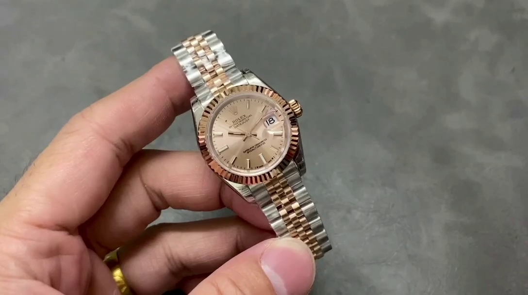 Rolex Datejust 28 Stainless Steel and Everose Gold 279171 0023 Rose Index Jubilee Lady Watch - QualitySwissReplica