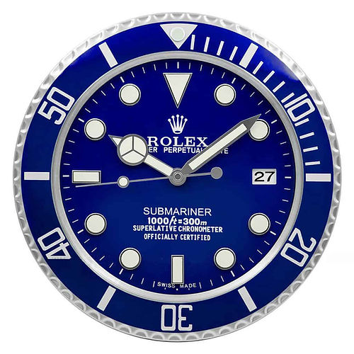 Rolex Submariner Blue Wall Clock - QualitySwissReplica