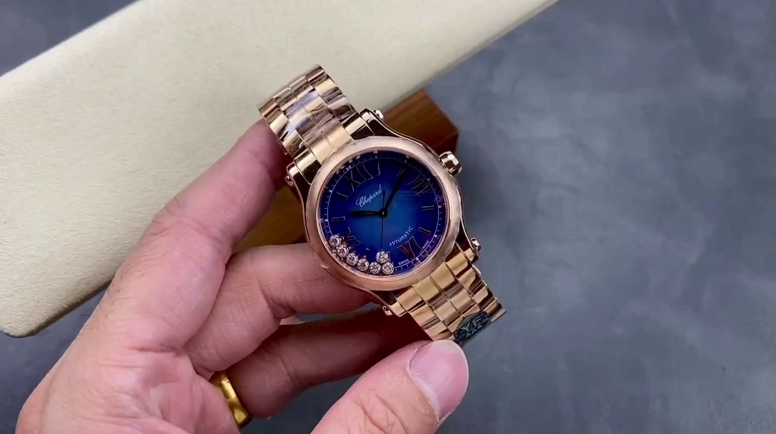Chopard Happy Sport Rose Gold Stainless Steel 36mm 278578-6003 - QualitySwissReplica