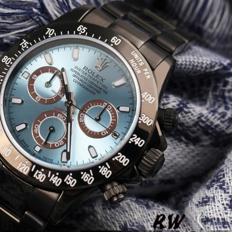 Rolex Daytona 116523 Black PVDDLC Coated Stainless Steel 40mm Mens Replica Watch - QualitySwissReplica