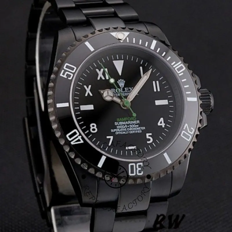 Rolex Submariner PR16233BBL Black Dial Automatic 41mm Mens Replica Watch - QualitySwissReplica