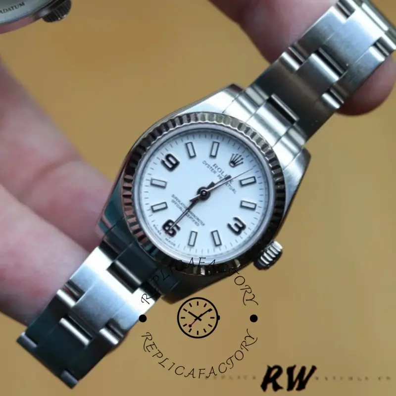 Rolex Oyster Perpetual 176234 White Roman Dial 26mm Lady Replica Watch - QualitySwissReplica