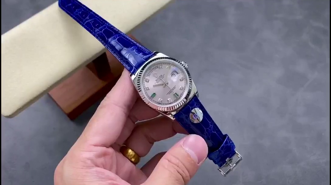 Rolex Day Date 36 White Gold Diamond Rhodium Dial 118139 0053 - QualitySwissReplica