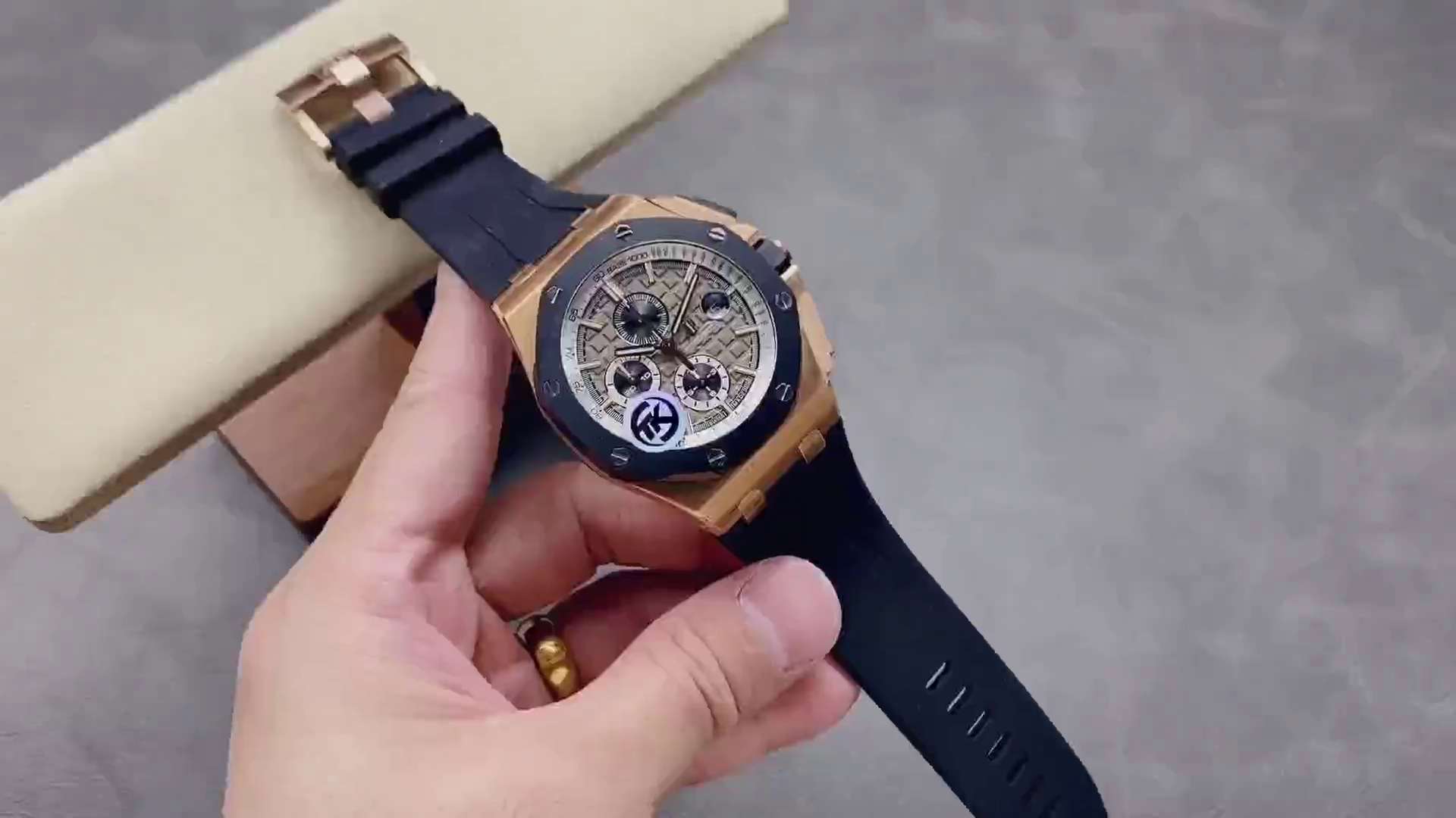 AP Royal Oak Offshore 26416RO.OO.A002CA.01 Replica 44 Rose Gold Pride of Germany - QualitySwissReplica