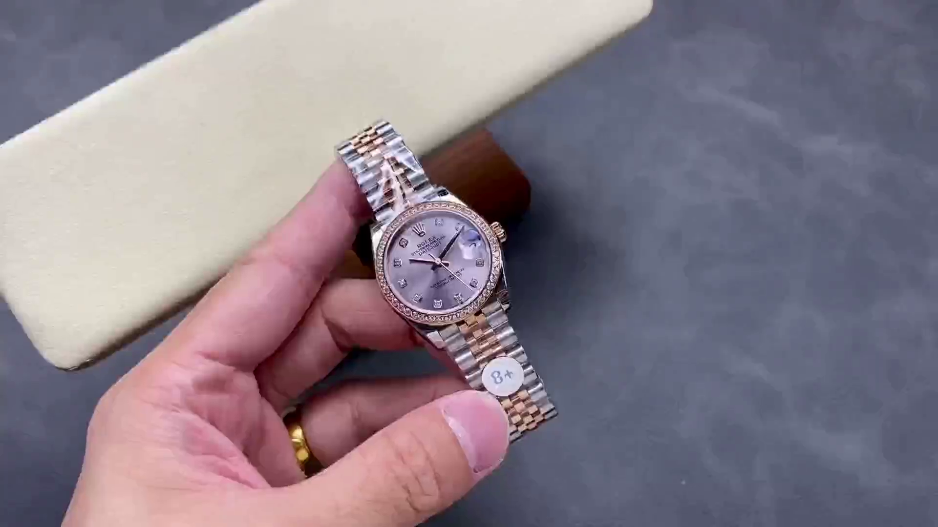 Rolex Datejust 31mm Stainless Steel and Rose Gold 278381RBR 0024 Rose Diamond Jubilee - QualitySwissReplica