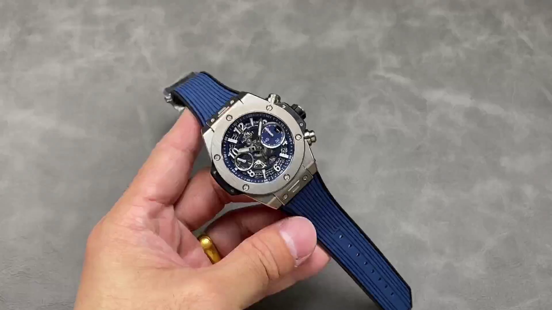 Hublot Big Bang 441.NX.5171.RX Unico Titanium Blue 42 mm Men's Replica Watch - QualitySwissReplica