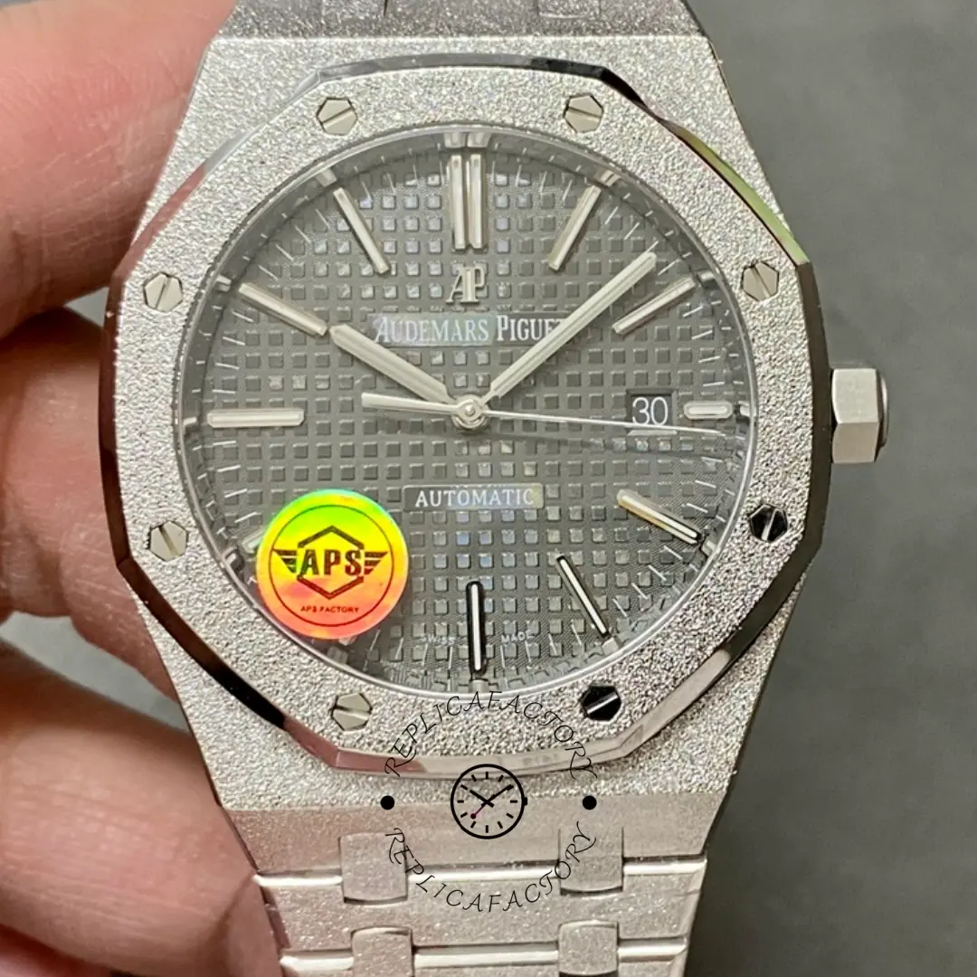 AP Royal Oak 1:1 Clone 41 Frosted White Gold 15410BC.GG.1224BC.01 Gray Dial - QualitySwissReplica