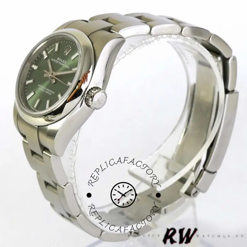 Rolex Oyster Perpetual 176200 Olive Green Dial Oyster Bracelet 26mm Lady Replica Watch - QualitySwissReplica