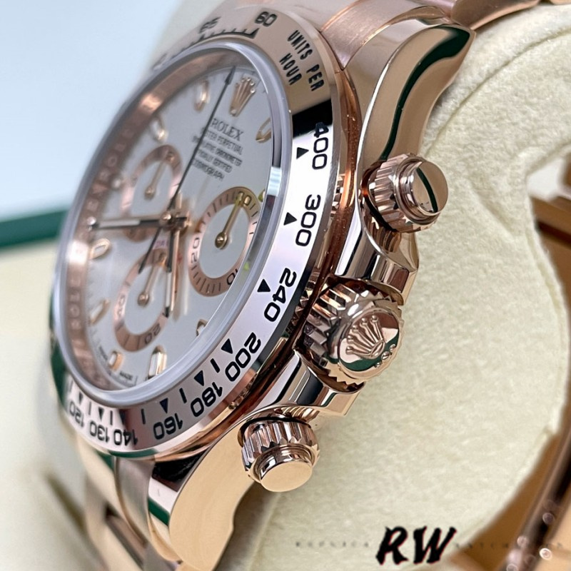 Rolex Cosmograph Daytona 116505 Oyster Bracelet Rose Ivory Dial 40mm Mens Replica Watch - QualitySwissReplica